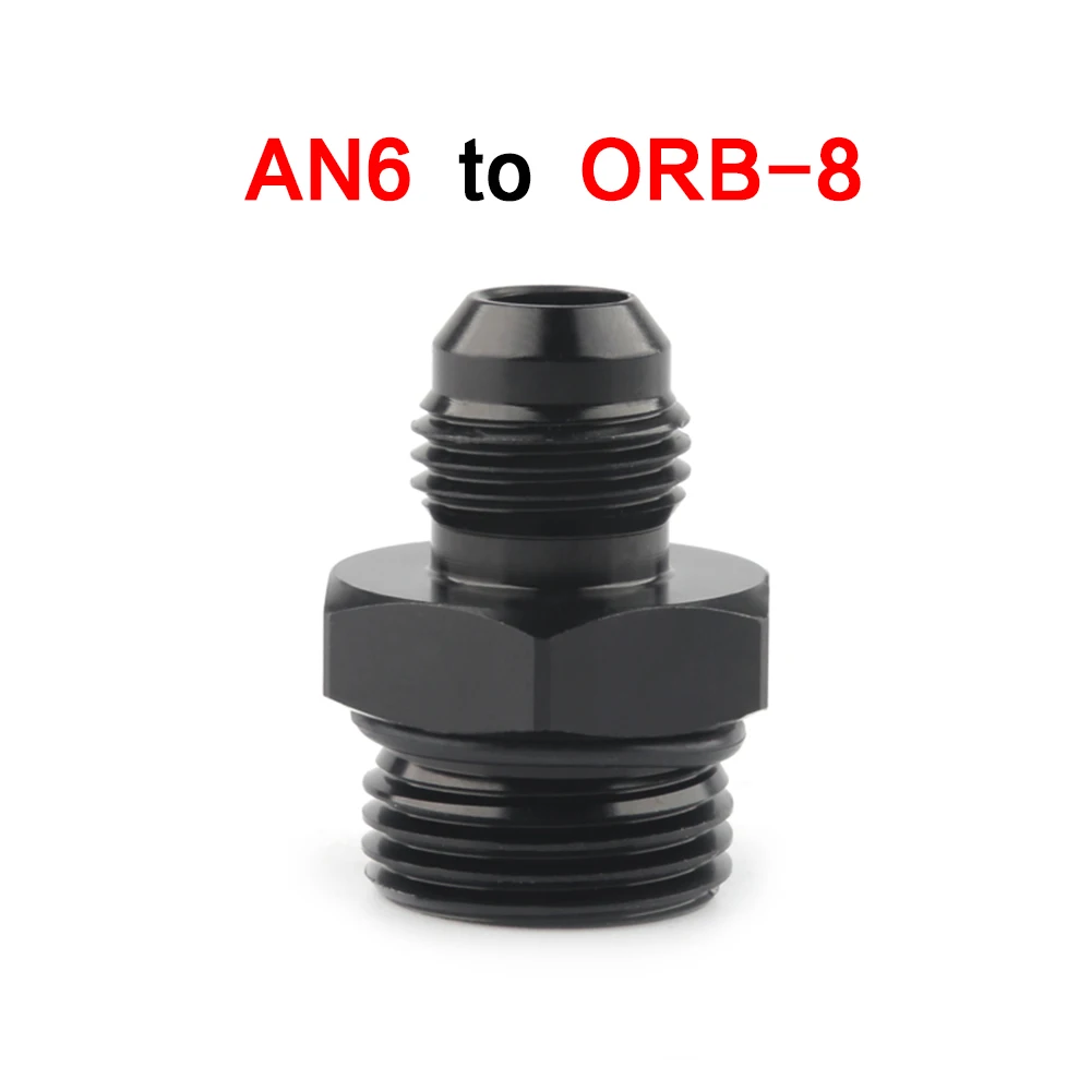 

ORB-8 уплотнительное кольцо Boss AN8 8AN к AN6 6AN мужской переходник черный 6061-T6 алюминиевая Спецификация: AN6 к ORB8