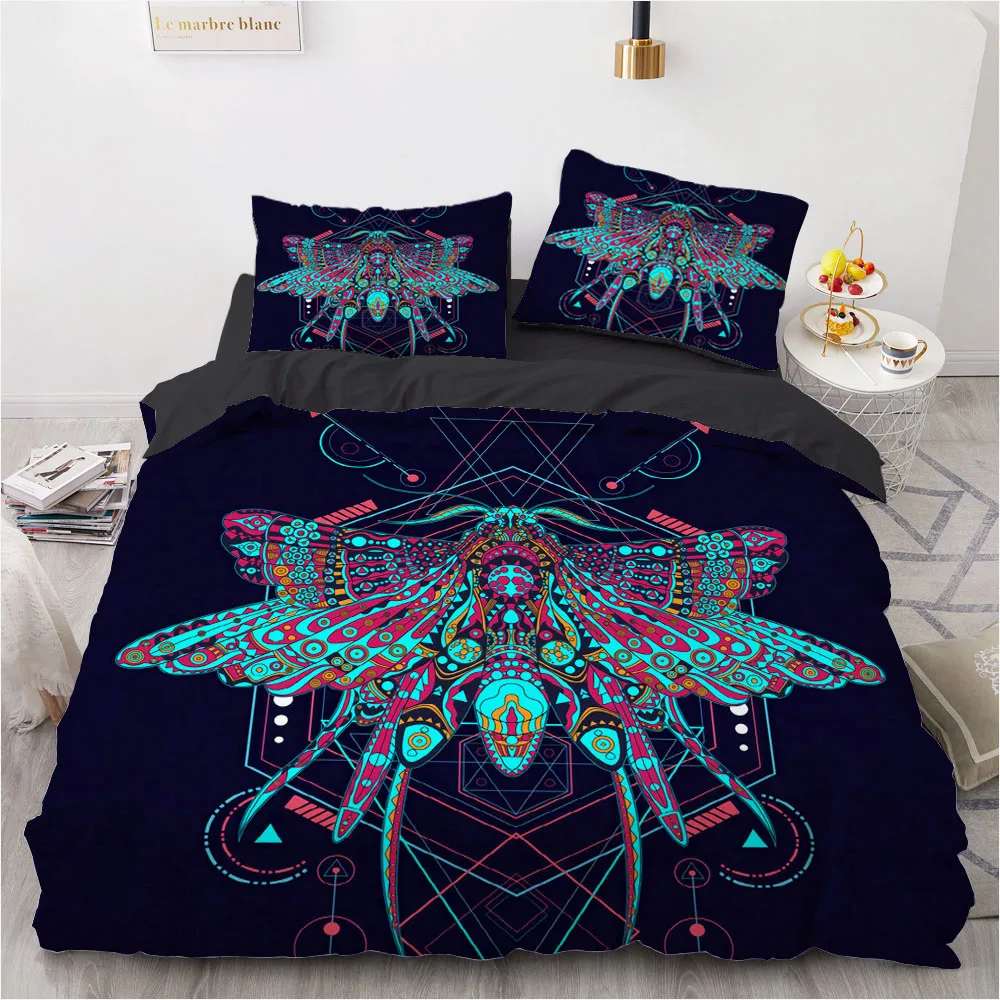 3D постельное белье с животным дизайном льняное покрывало пододеяльник комплект