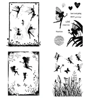 new cling stamp transparent soft stencil for handcrafts diy paper album elf star butterfly pine castle rabbits moon elves seals