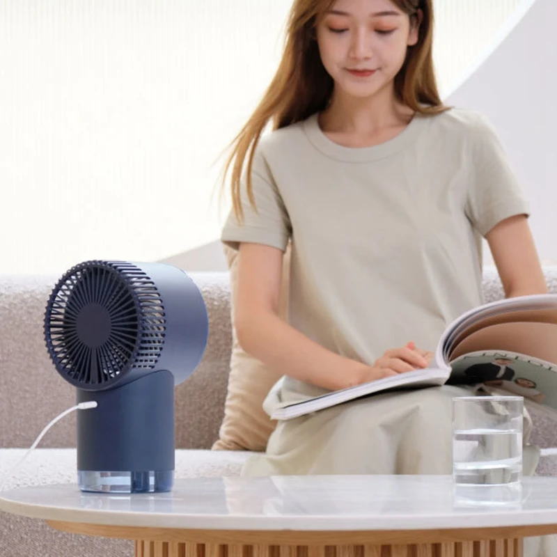 

Desk Portable Mini Bladeless Fan Spray Fan 4000MAh USB Rechargeable Fan for Home Outdoor Garden