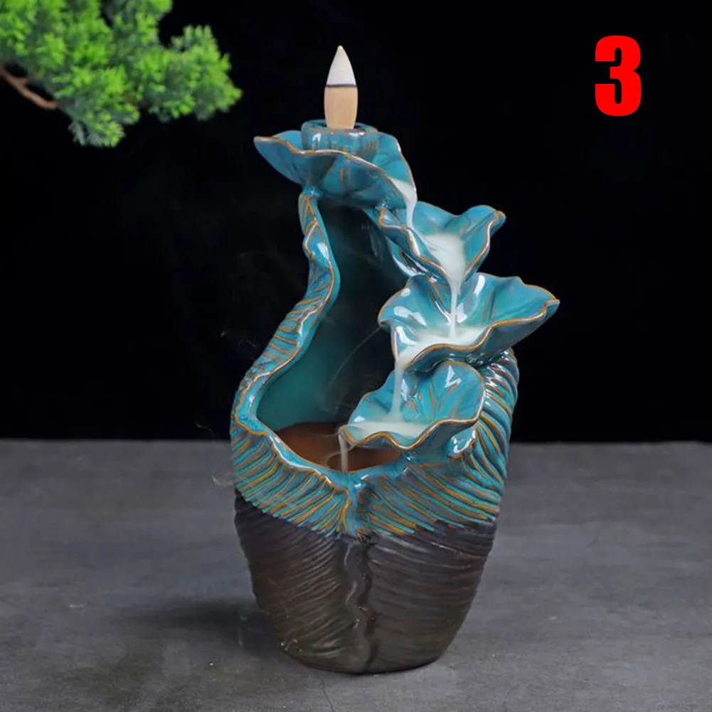 

Lotus Pond Moonlight Backflow Incense Burner Ceramic Fashion Home Ornaments Home Decoration Use In Home Teahouse