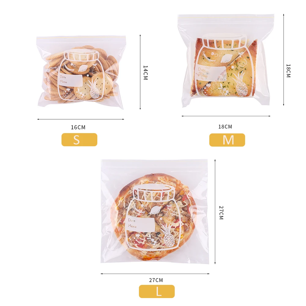 

Fresh-keeping Bag Transparent Sealed Freezer Bag Draw-out Type Food Sealed Bag Fruit and Vegetable Storage Bag With Writing Area