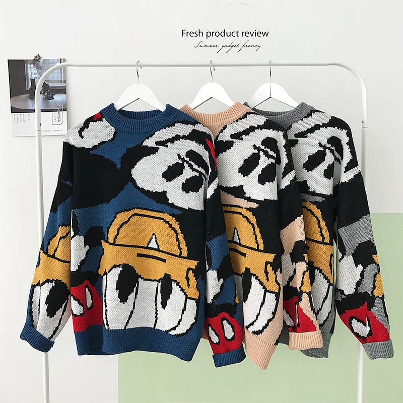 

2021 Disney Donald Duck Sweater Hoodie Sweatshirts harajuku Autumn And Winter Men's clothing Male Loose Tops Casual Fashion