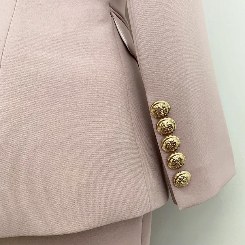 2019 Fall high quality OL suits Chic double-breasted blazers jackets + ninth pants 2pieces set Chic women elegant pantsuit A743