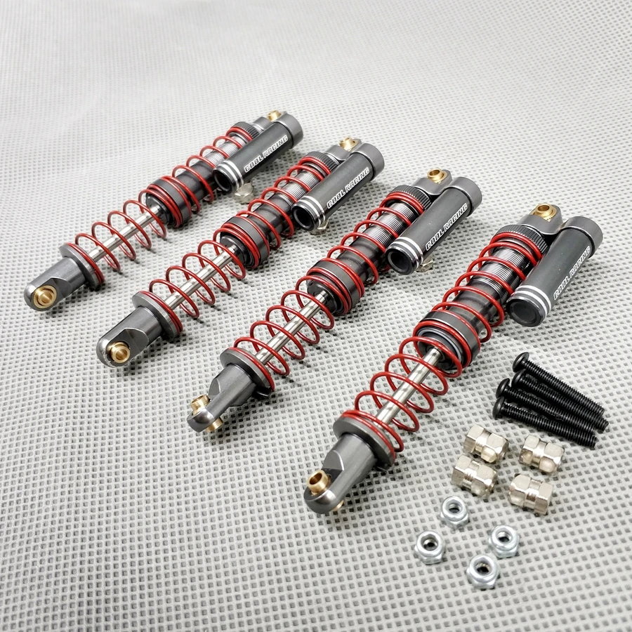 

4PCS 1/10 RC Rock Crawler METAL OIL SUSPENSION SHOCKS ABSORBER 95MM 105MM 115MM Piggyback Dual Springs Damper For SCX10 TRX4 D90