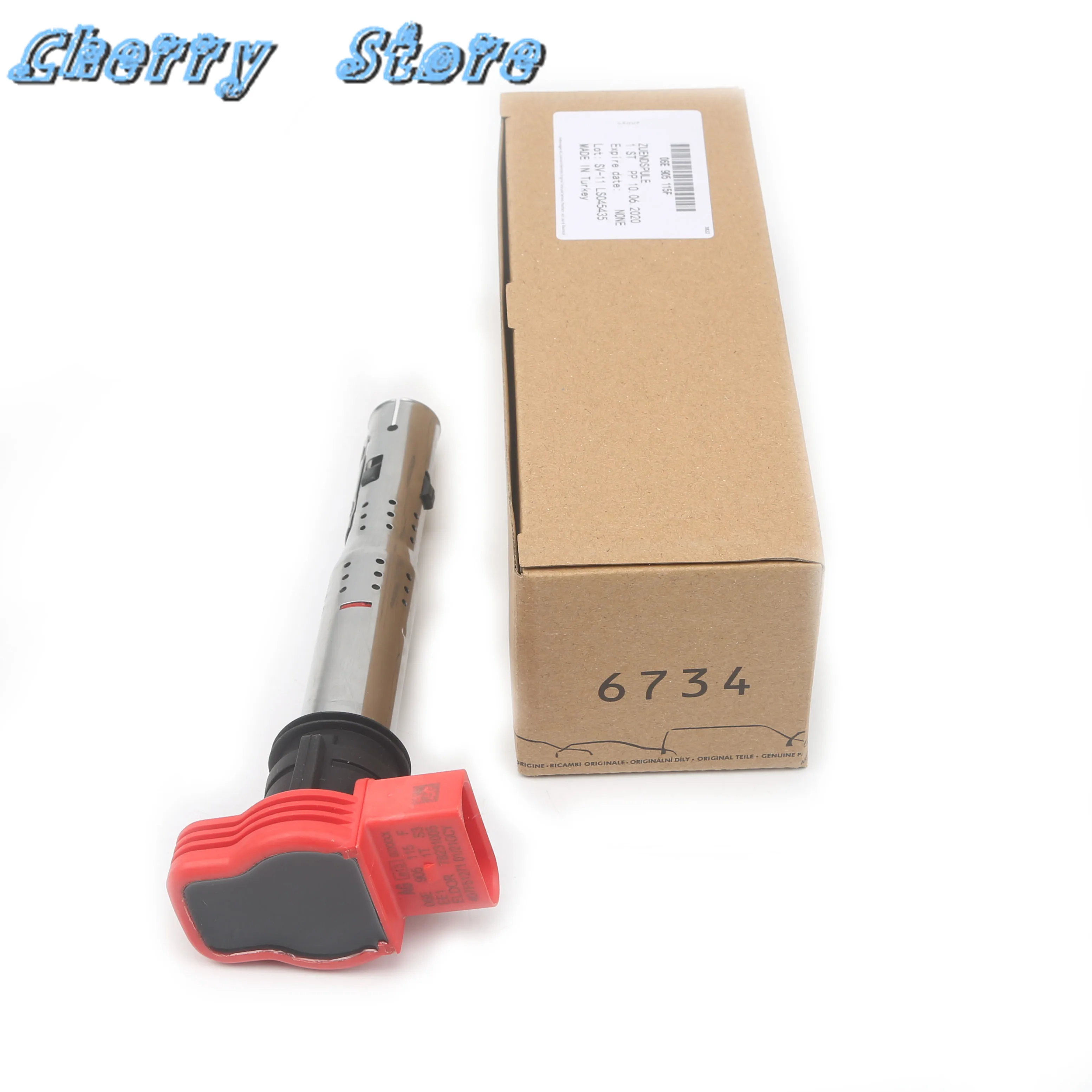 Новая красная катушка зажигания 06E 905 115 E для VW Touareg Audi A4 A5 A6 Quattro Q5 Q7 R8 S4 S6 3 0 2 V6 UF 529
