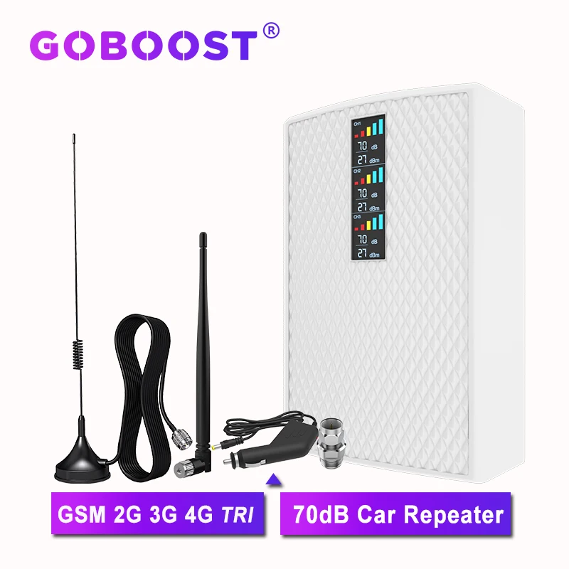 Использование в машине! Усилитель сотовой связи GSM 2G 3G 4G 900 1800 2100 трехдиапазонный