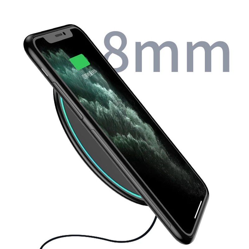 

10W Qi Wireless Charger for iPhone 11 Pro Max X 8 Induction Fast Wireless Charging Pad for Samsung 9+,Xiaomi Mi 9,HUAWEI