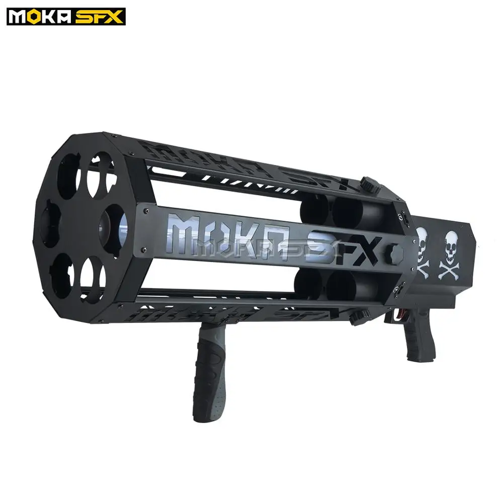 Конфетти-машина для вечерние 6 головок светодиодное оружие конфетти ручная пушка