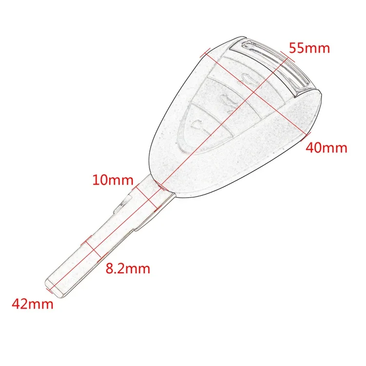 Yetaha 3 Buttons Remote Car Key Case Shell For Porsche 2005- 2012 Boxster Cayman 911 997 Carrera Targa models | Автомобили и