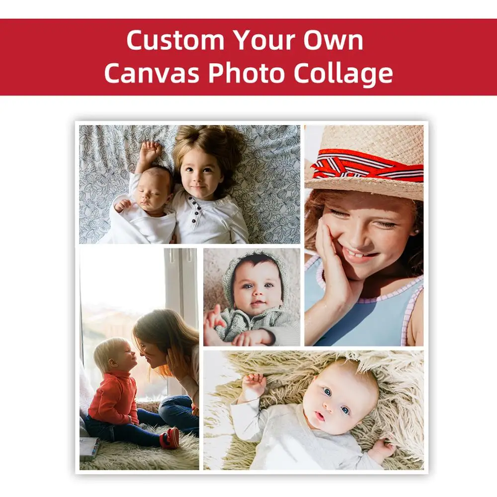 Переверните 5 фотографий в потрясающий холст фотоколлаж персонализированное