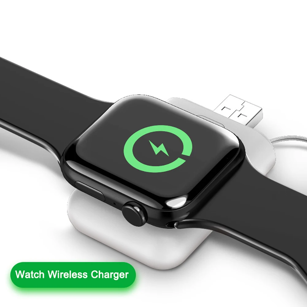 Беспроводное зарядное устройство для iWatch 1/2/4/5 1000 мАч магнитное портативное