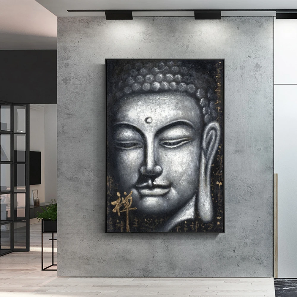 

Chinese Painting Buddha Picture Religious Wall Art Prints Canvas Poster Big Large Size Prints for Home Room Decor Frameless