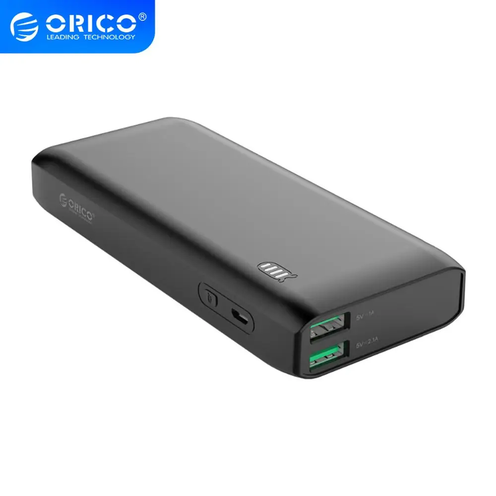 ORICO 10000 мА/ч Мощность мобильные аккумуляторы Dual USB Порты и разъёмы 12 Max Выход