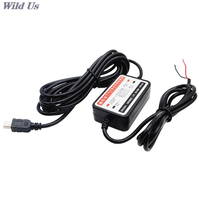 Автомобильное зарядное устройство Mini USB DC 12-24 В до 5 комплект из жесткого провода
