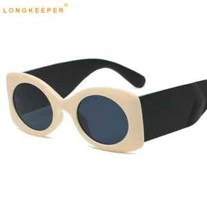 2021 модные красочные квадратные женские солнцезащитные очки винтажные брендовые дизайнерские овальные линзы мужские солнцезащитные очки с широкими дужками UV400