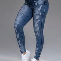 new womens jeans 5xl 6xl stretch ripped skinny black denim jean sexy mom female large size woman elastic office fashion trendy