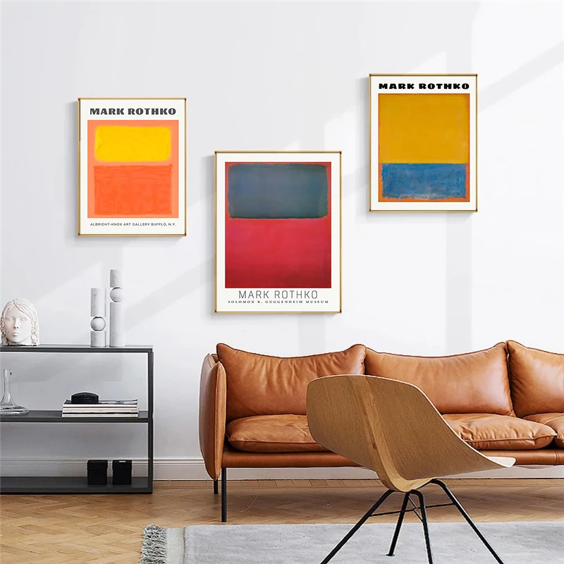 Знаменитый Марк Ротко абстрактные полихромные настенные холсты для живописи
