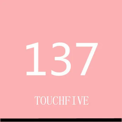 TOUCHFIVE 168 цветов одиночные художественные маркеры Кисть ручка эскиз на спиртовой основе маркеры двойная головка манга ручки для рисования товары для рукоделия - Цвет: 137-medium pink