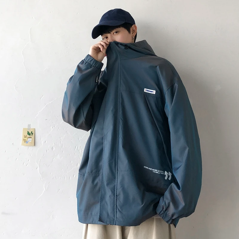 

Men's Spring 2020 Trend Simple Fashion Temperament Cool Gradient Hooded Jacket Monogram Masculina Hombre Streetwear Casual