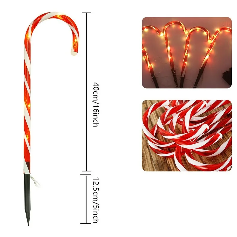 

EU Plug/US Plug/Solar Power Christmas Candy Cane Lights Solar Lights Outdoor Solar Lawn Lamp LED Garden Pathway Yard Lawn Lights