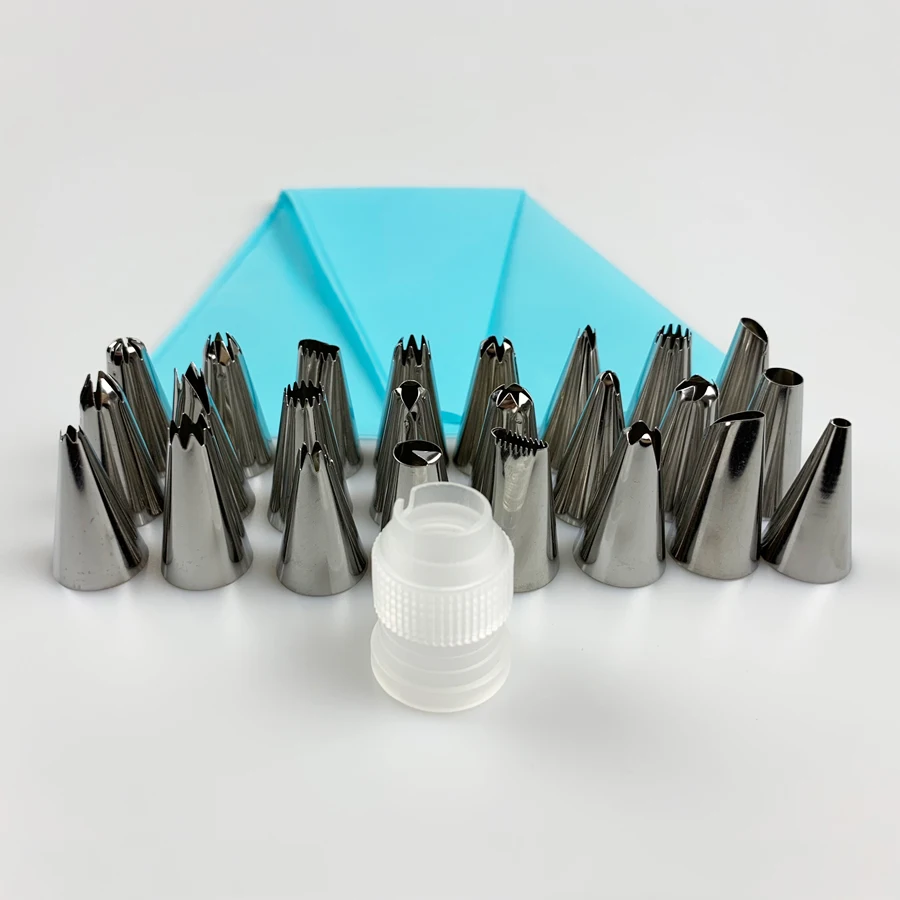 Силиконовый кондитерский мешок с насадками 26 шт./компл. своими руками глазировка