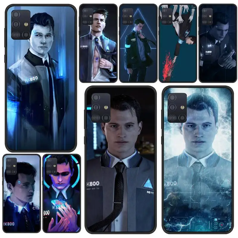 

Detroit Become Human RK800 Connor Phone Case For Samsung S5 S6 S7 S8 S9 S10 S20 S21 Edge Plus E Fe Lite
