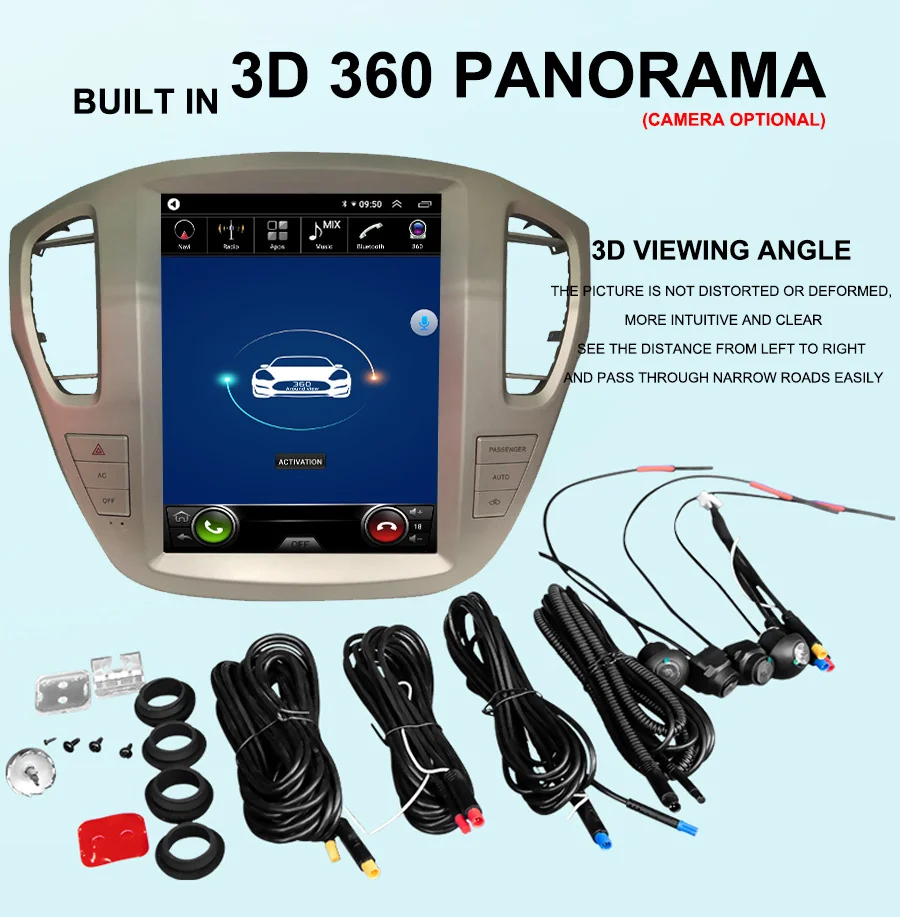 Автомобильный мультимедийный видеоплеер с большим экраном 12 1 дюйма для Toyota