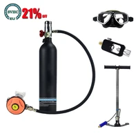 1l diving oxygen tank set scuba diving equipment portable snorkeling breath oxygen tank diving cylinder with hand pump goggles