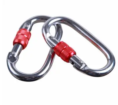 30KN carabiner 360 Вращающийся якорь оборудование для скалолазания поворотный карабин Йога банджи тренировочные аксессуары ротатор Вращательный соединитель каната - Цвет: 30KN carabiner