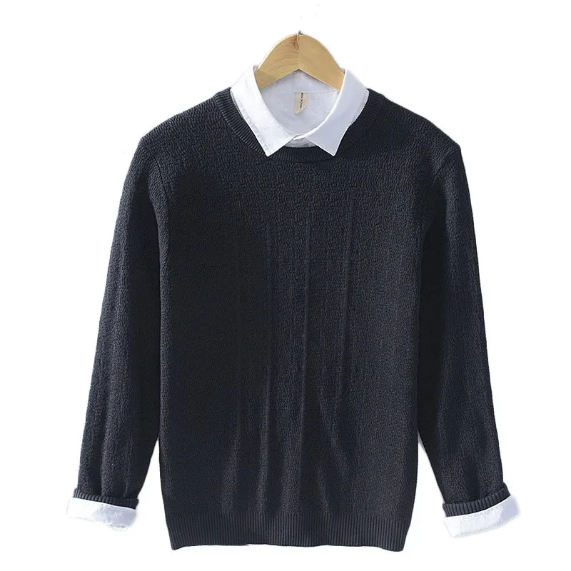 

Sweater Men Autumn Winter Men's Clothes 2021 New Business Casual Pullover Man Long Sleeve O-Neck Solid Knitted Men Sweaters