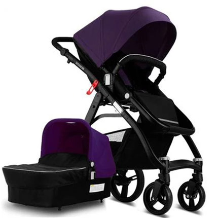Purple A Четыре Детские коляски 2 в 1 Легкая Складная ручная тележка портативный Зонт с троллейбусом дорожная сумка для коляски Jogger дорожная система для детей - Цвет: Purple A