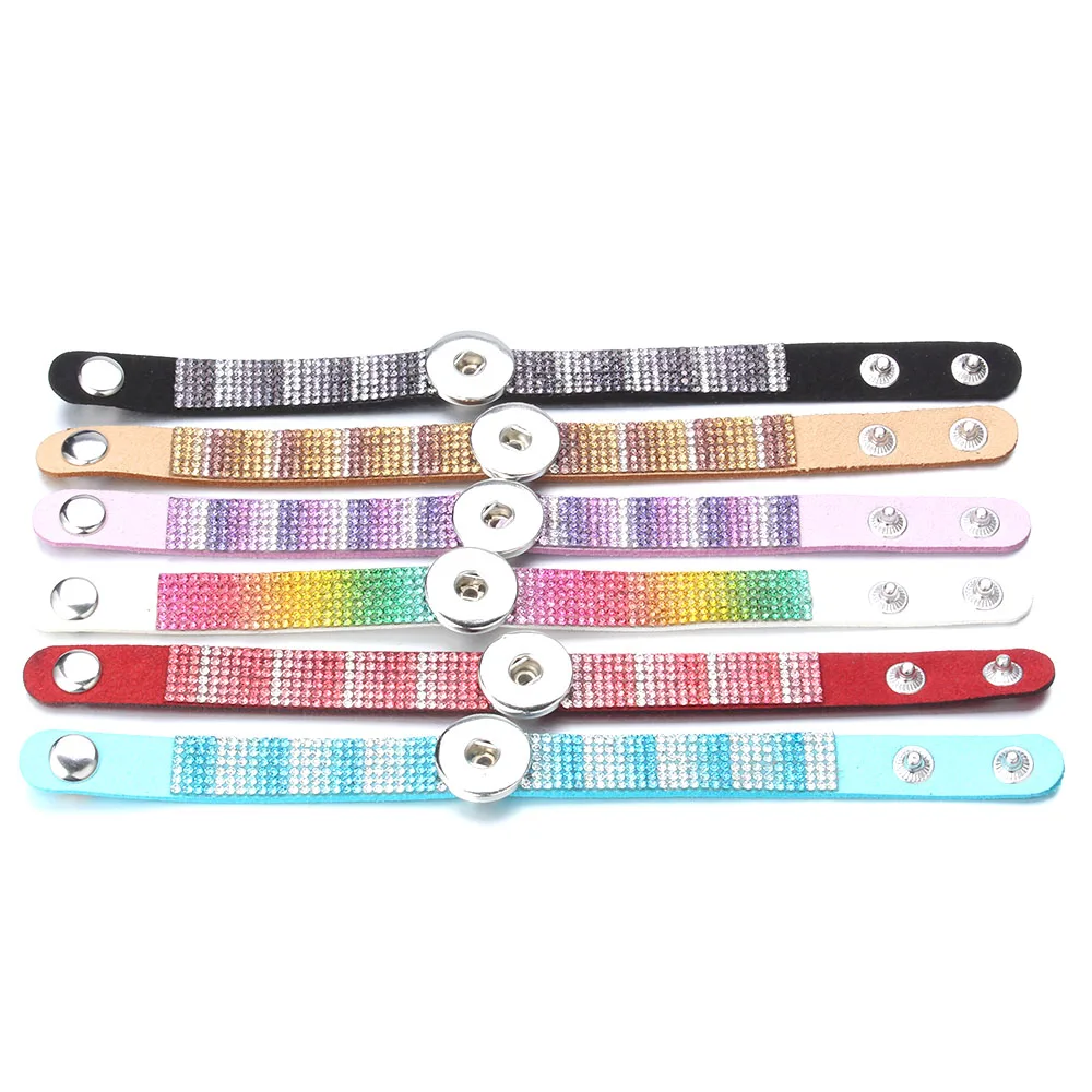 10 шт./лот оптовая продажа ювелирных изделий 18 мм браслет с кнопками застежками