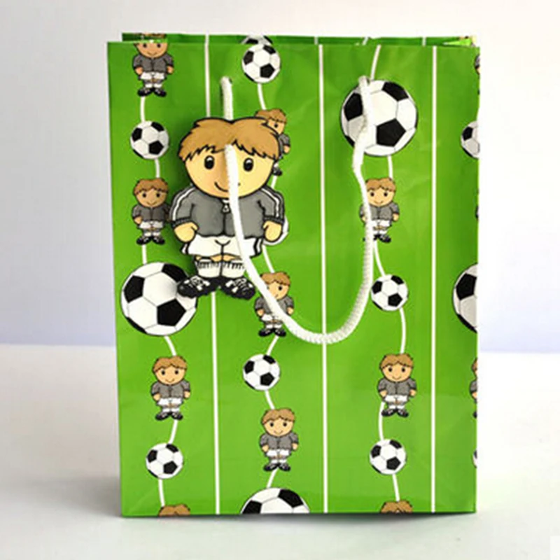 6 шт Подарочная бумажная сумка Футбольная Вечеринка для мальчика день рождение
