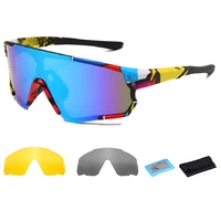 new printing frame polarized cycling sunglasses outdoor bicycle goggles uv400 men women sports glasses