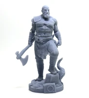 118 100mm 10cm 124 75mm resin model kits god war kratos figure sculpture unpainted no color rw 236