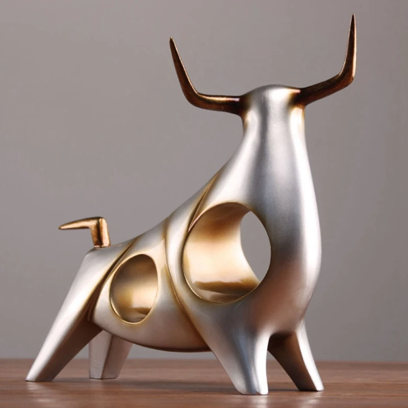 Статуэтка крупного рогатого скота Ox домашний Декор Гостиная бык скульптура