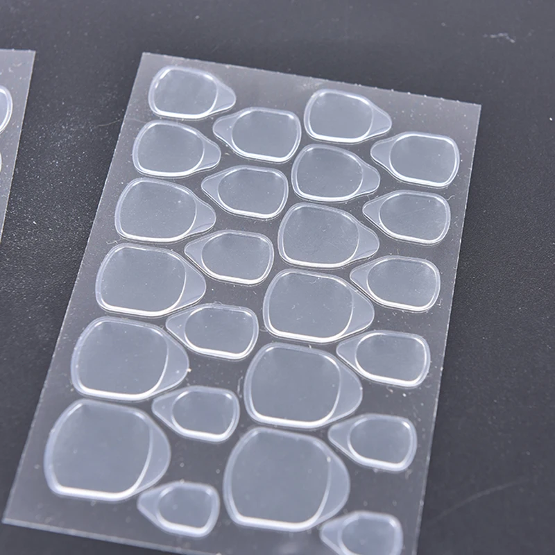 

10 Sheet/Lot Double Sided Adhesive Glue Top Transparent Clear Sticker Sticky Tape for False Nail Tips Nail Art Tools