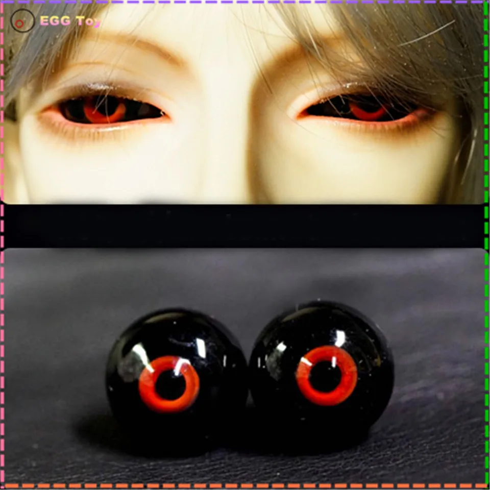 small iris Стекло глаза для BJD глаза шарик малого Ирис 12 мм 16 мм 18 мм черный, красный глазного яблока для BJD кукла Ручная раобота, для 1/4 1/6 1/3 куклы - Цвет: small iris