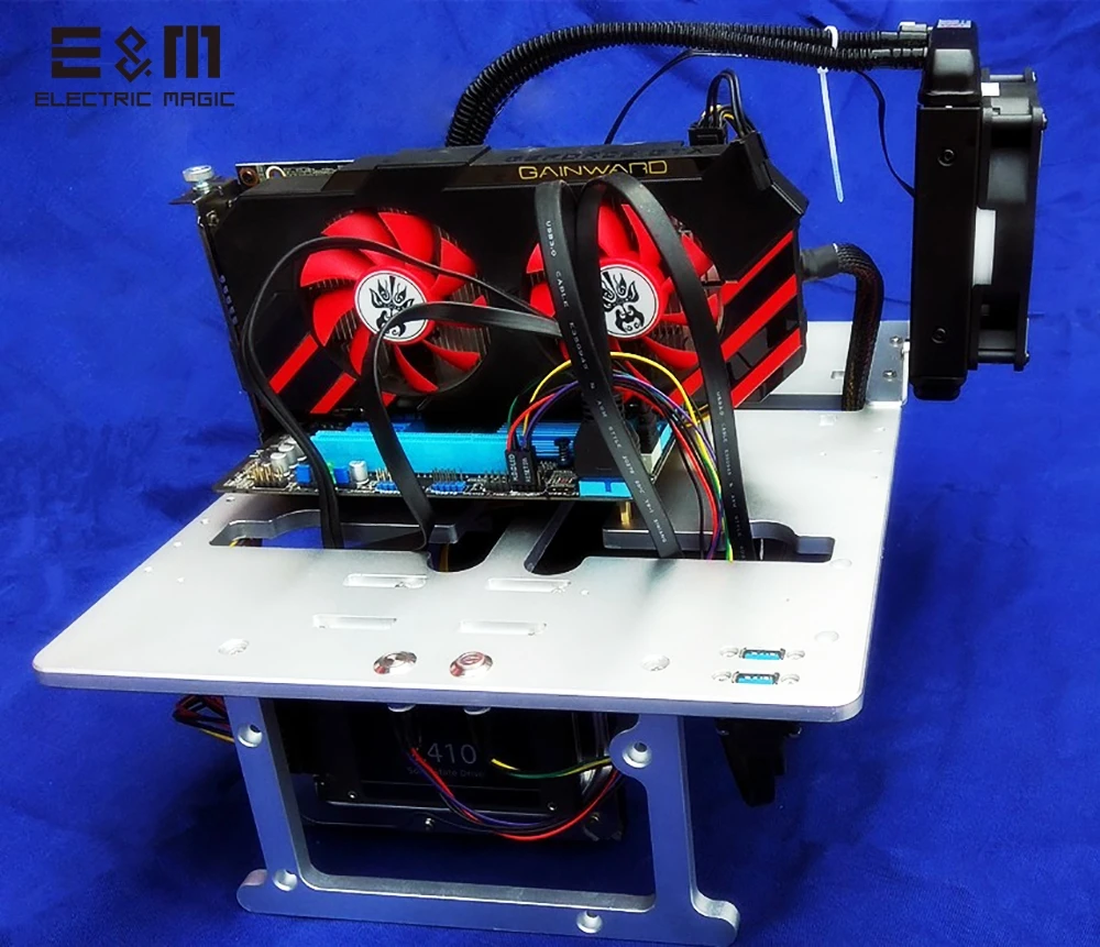 A4 Mini ITX MATX ATX PC тестовая скамья открытая рамка USB 3,0 вентилятор водяного охлаждения чехол DIY голый разгон HTPC поддержка видеокарты