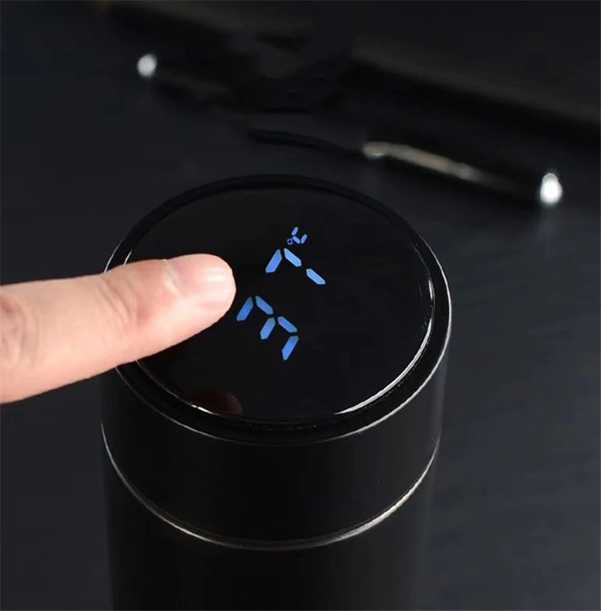 Термокружка с двойными стенками термос из нержавеющей стали ЖК экраном и