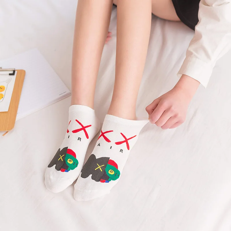 

2021 Spring Summer New Ladies Women Socks Fashion Cotton Casual Plaid Web Celebrity Tide Socks Lovely Soft Funny Comfort