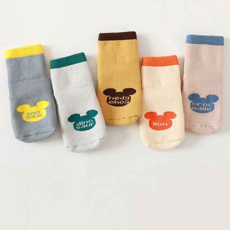 

12pcs Wholesale 2020 Newest Winter Thick Baby Socks Newborn Cartoon Warm Cute Sock for Kids Velvet Anti Skid Socks Infant 0-5Y
