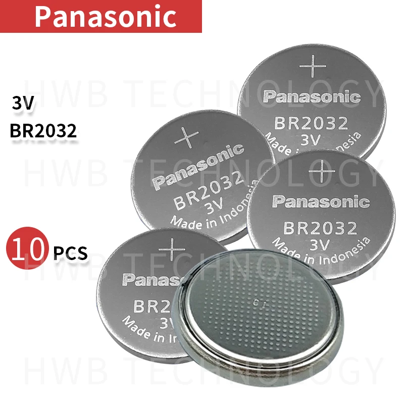 10 шт. новый оригинальный аккумулятор для Panasonic 3V BR2032 батарея BR 2032
