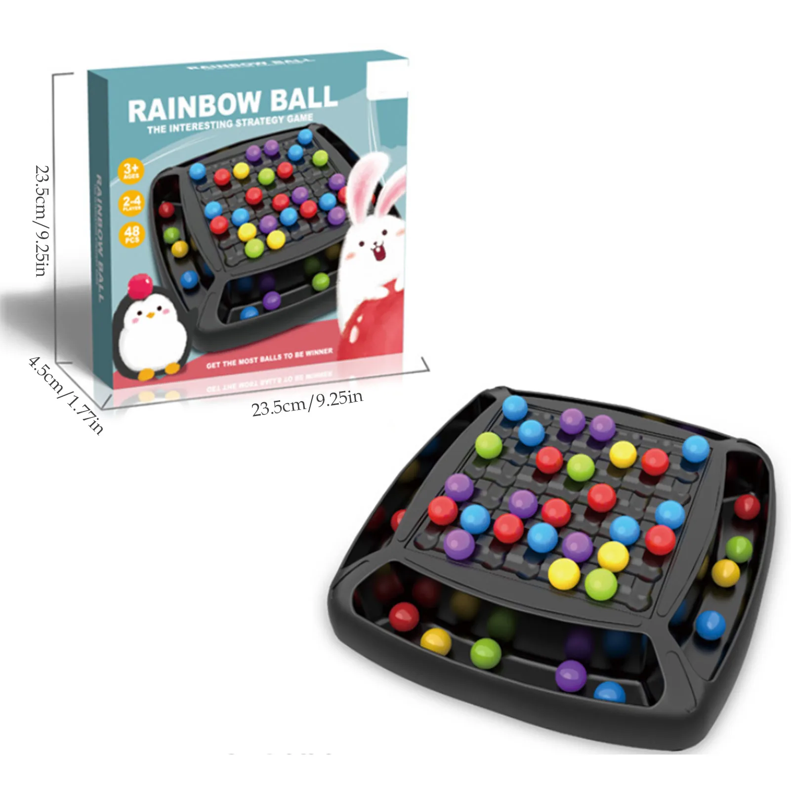 

Rainbow Ball Matching Toy Colorful Fun Puzzle Chess Board Game Educational Toy Gift For Boys And Girls
