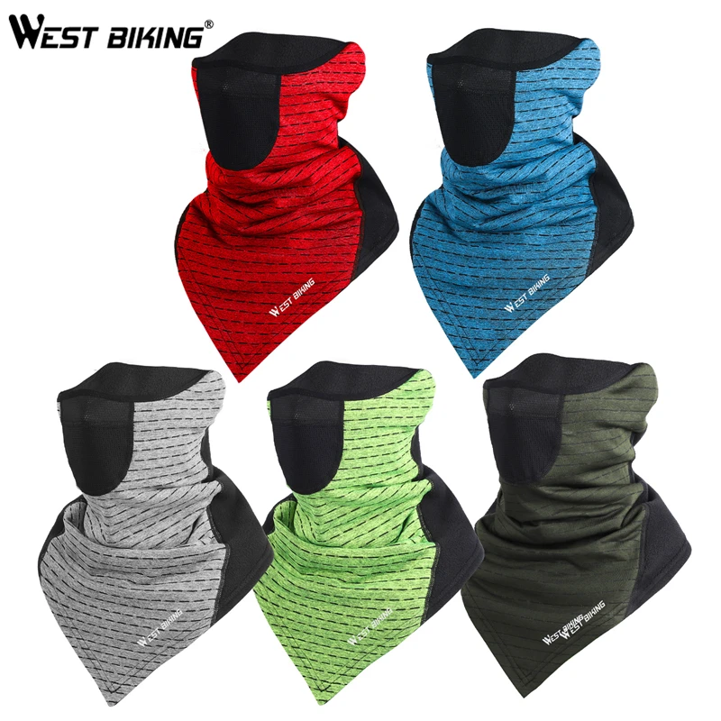 Зимняя велосипедная маска WEST BIKING флисовая термомаска на половину лица для