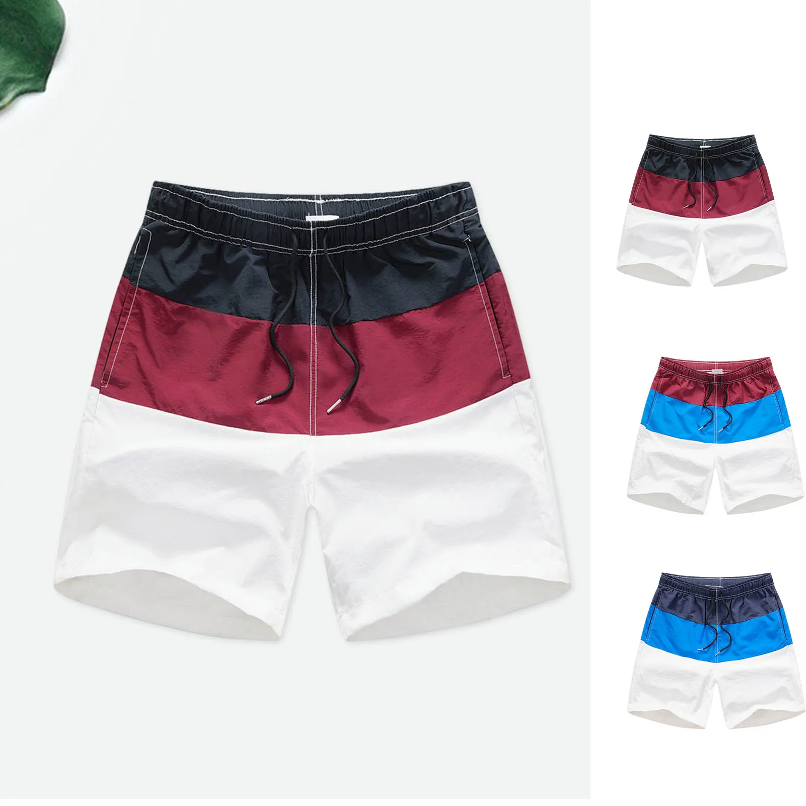 

Shorts Quick Dry Beach Swimming Lightweight Comfortable Drawstring Elastic Waistband 2 Side Pocket Trunks For Men