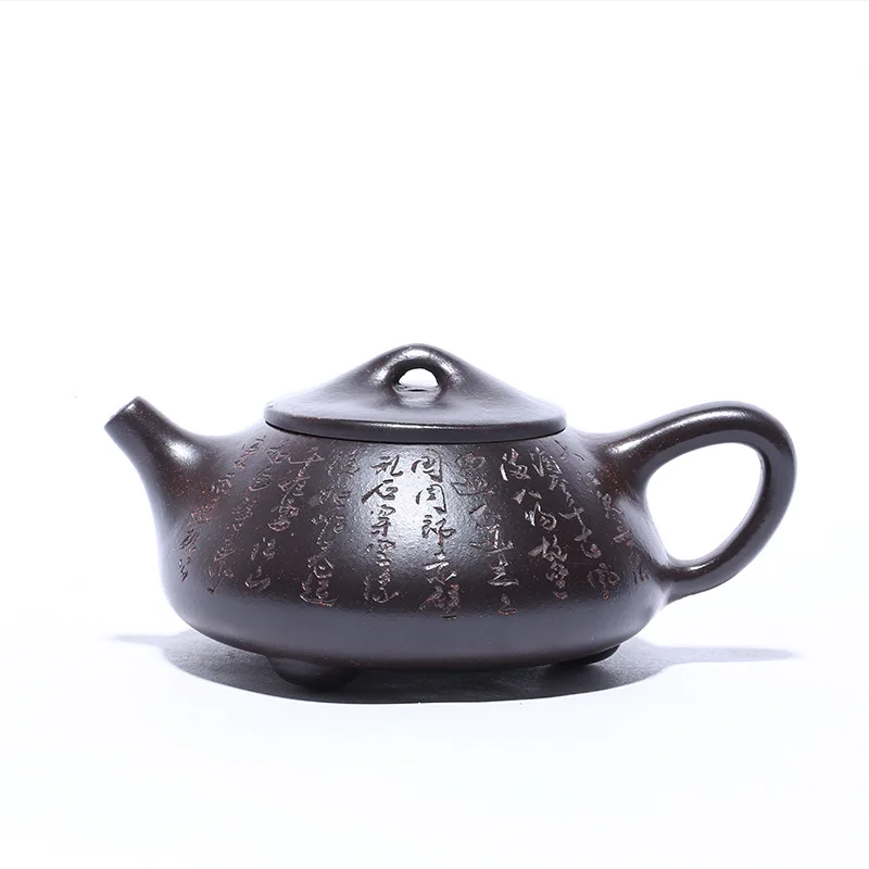 

Yixing purple clay pot raw ore Black Diamond ball hole Jingzhou stone ladle pot Kung Fu Tea Set