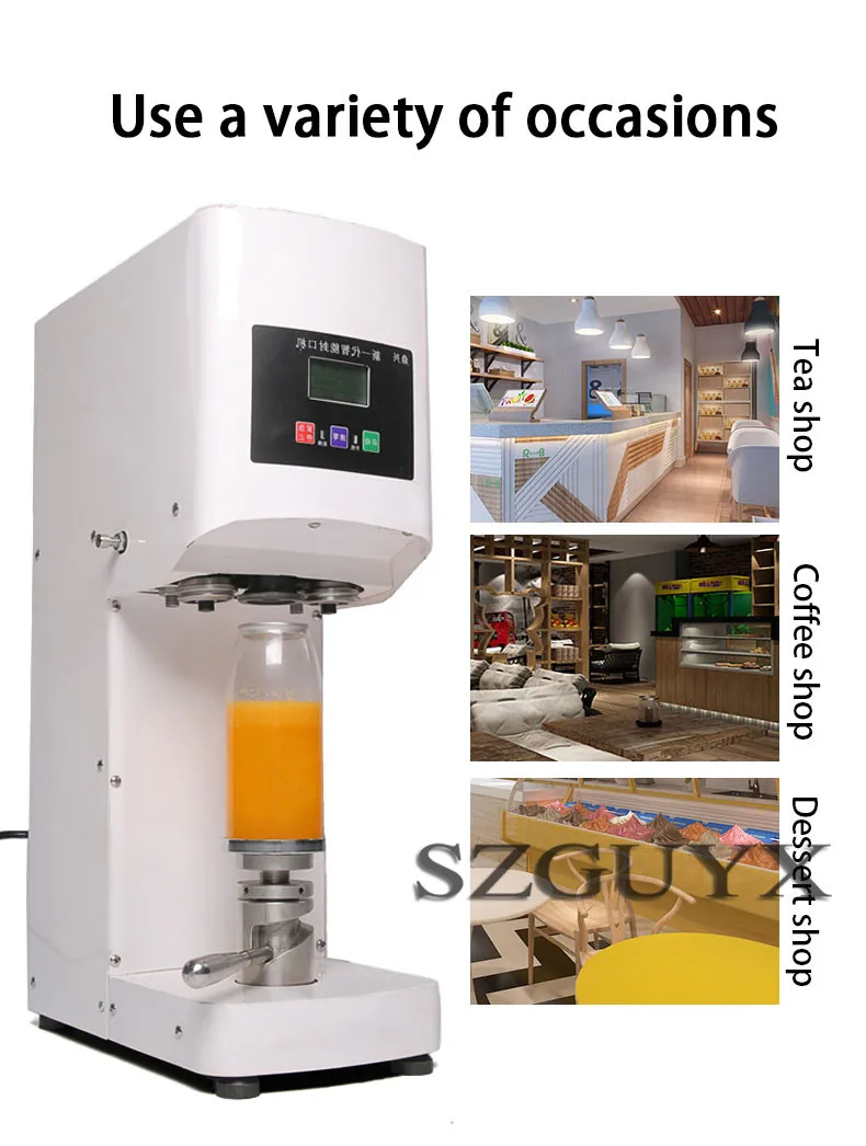 Commercial stainless steel Cans Cup sealing machine Sealer Store drink Intelligent automatic sealing machine