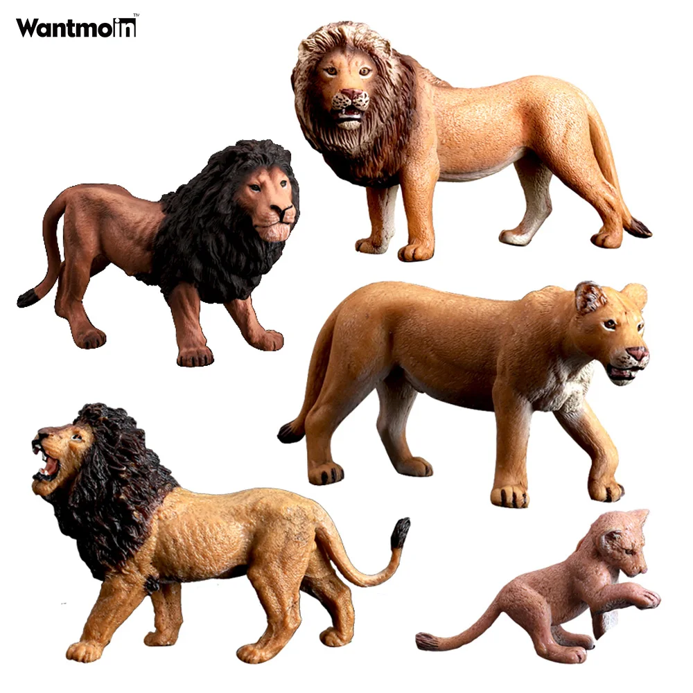 Figura de acci&oacute;n de animales salvajes para la familia, modelo de animales salvajes de pl&aacute;stico realista para colecci&oacute;n de Ciencia Educativa-1